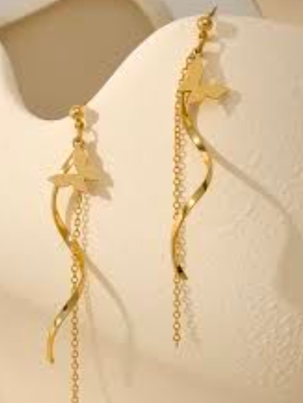 $8 Each Or Bundle 5/$20 Elegant Gold Butterfly Drop Earrings